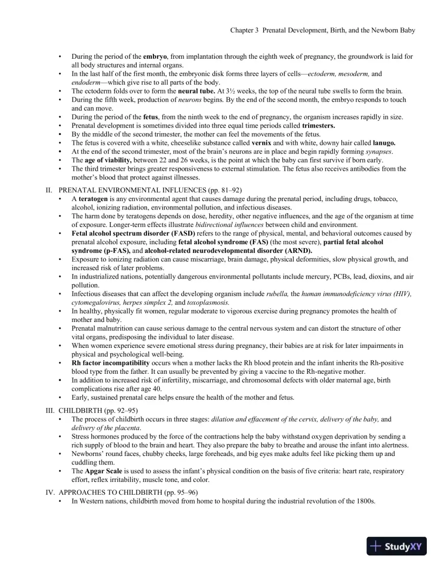 Development Through the Lifespan, 7th Edition Class Notes, page 29