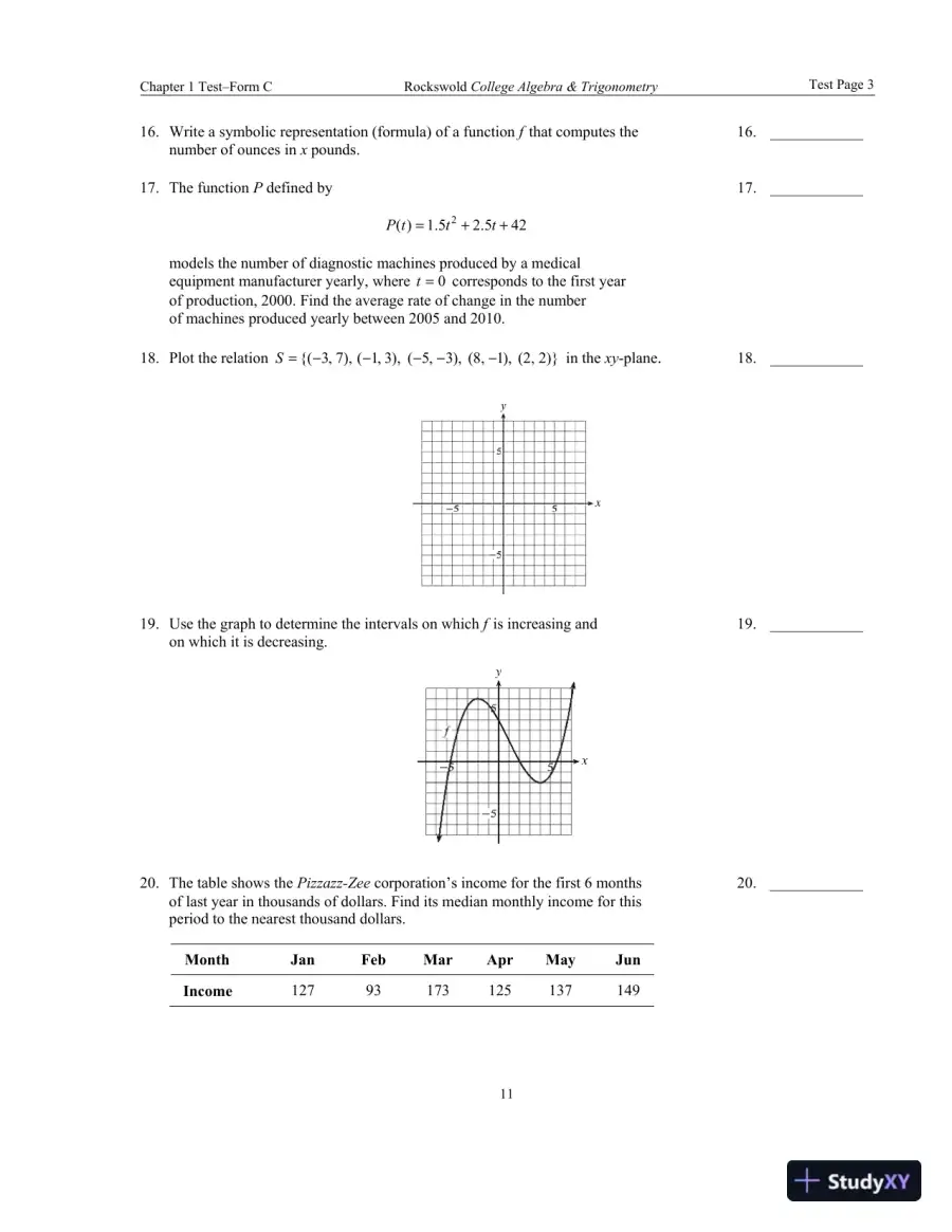 Solution Manual for Algebra and Trigonometry with Modeling and Visualization, 6th Edition, page 14