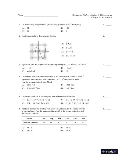 Solution Manual for Algebra and Trigonometry with Modeling and Visualization, 6th Edition - Page 8 preview image