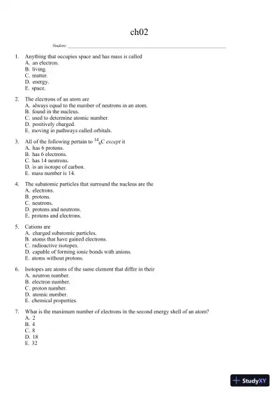 Test Bank for Foundations In Microbiology, 9th Edition - Page 14 preview image