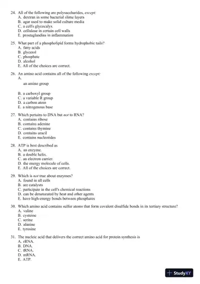 Test Bank for Foundations In Microbiology, 9th Edition - Page 17 preview image