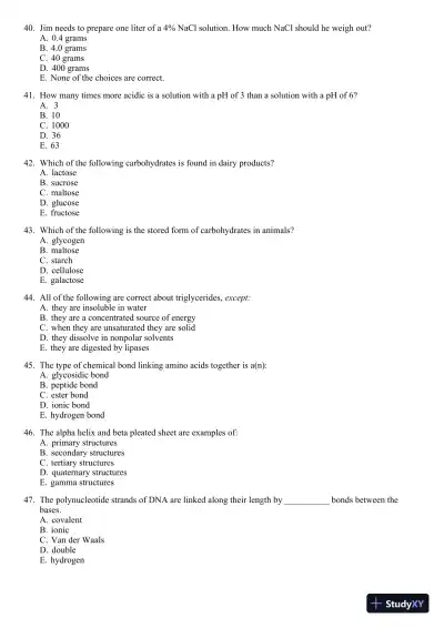 Test Bank for Foundations In Microbiology, 9th Edition - Page 19 preview image