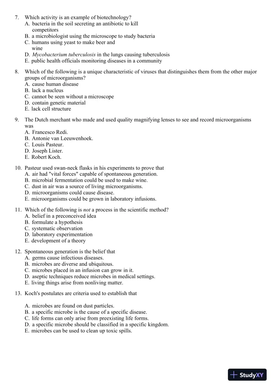 Test Bank for Foundations In Microbiology, 9th Edition, page 3