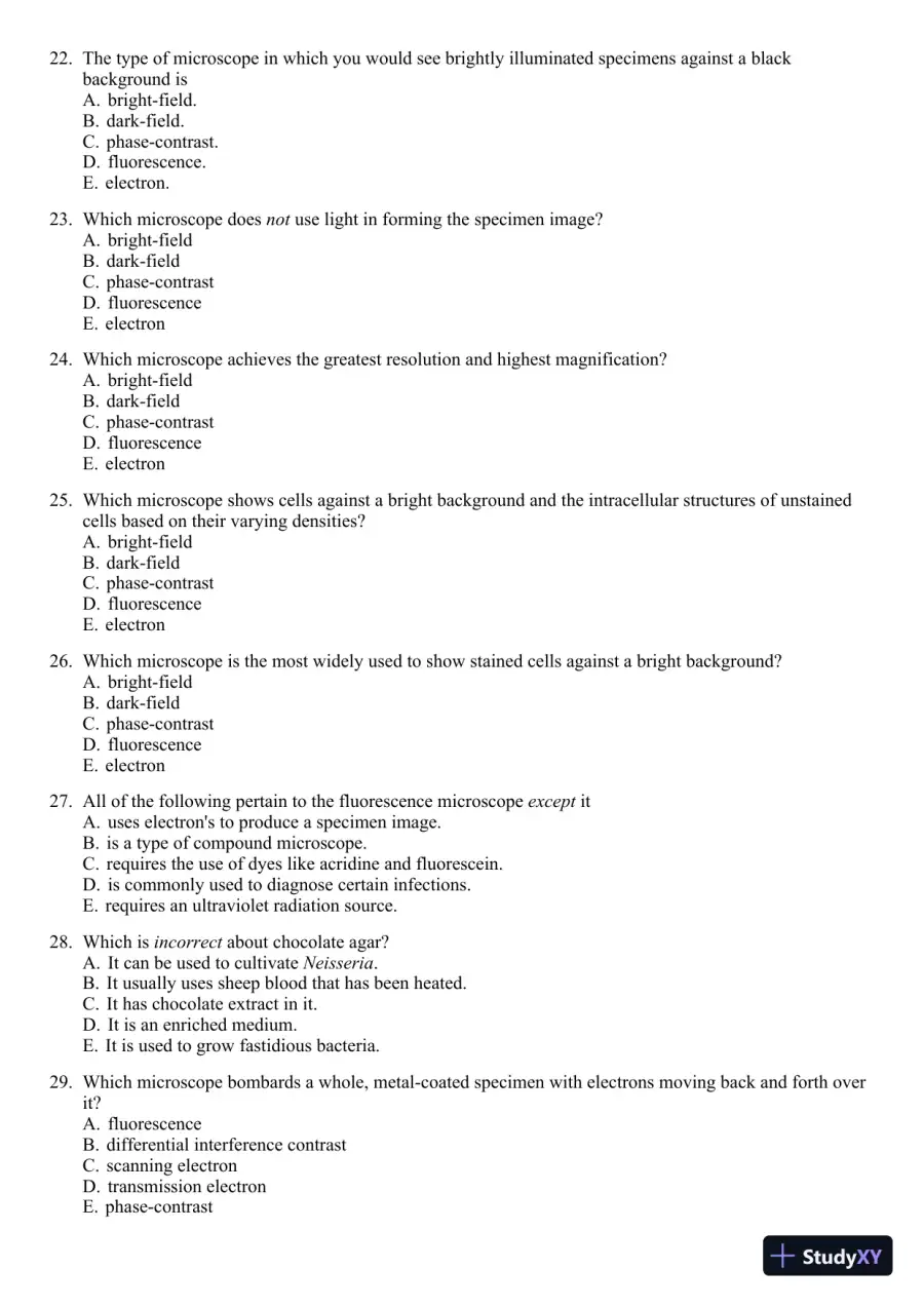 Test Bank for Foundations In Microbiology, 9th Edition, page 30