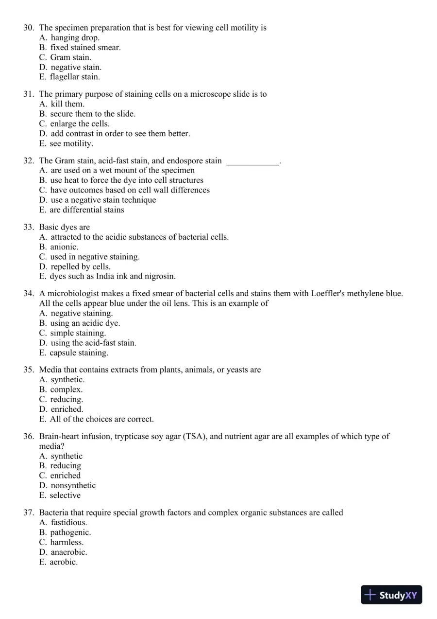 Test Bank for Foundations In Microbiology, 9th Edition, page 31