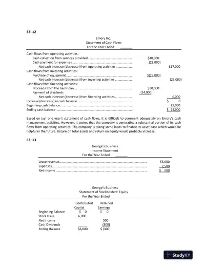 Solution Manual for Financial Accounting in an Economic Context, 9th Edition - Page 14 preview image