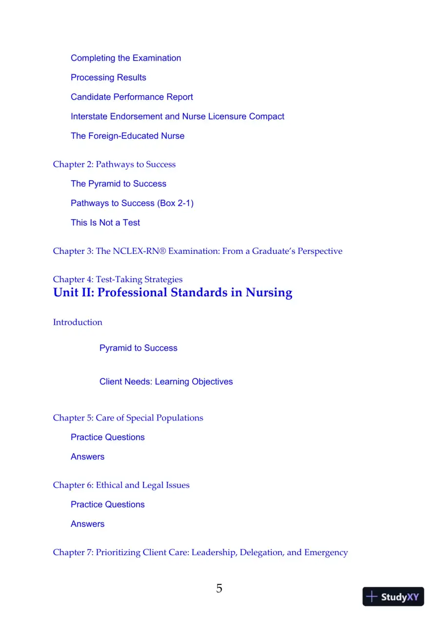 Saunders Comprehensive Review for the NCLEX-RN® Examination, 8th Edition (2019), page 6