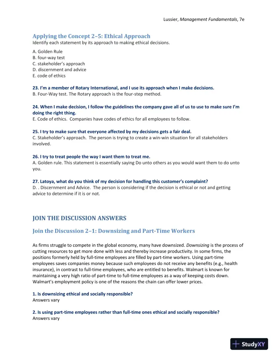 Management Fundamentals: Concepts, Applications, and Skill Development 7th Edition Solution Manual, page 16