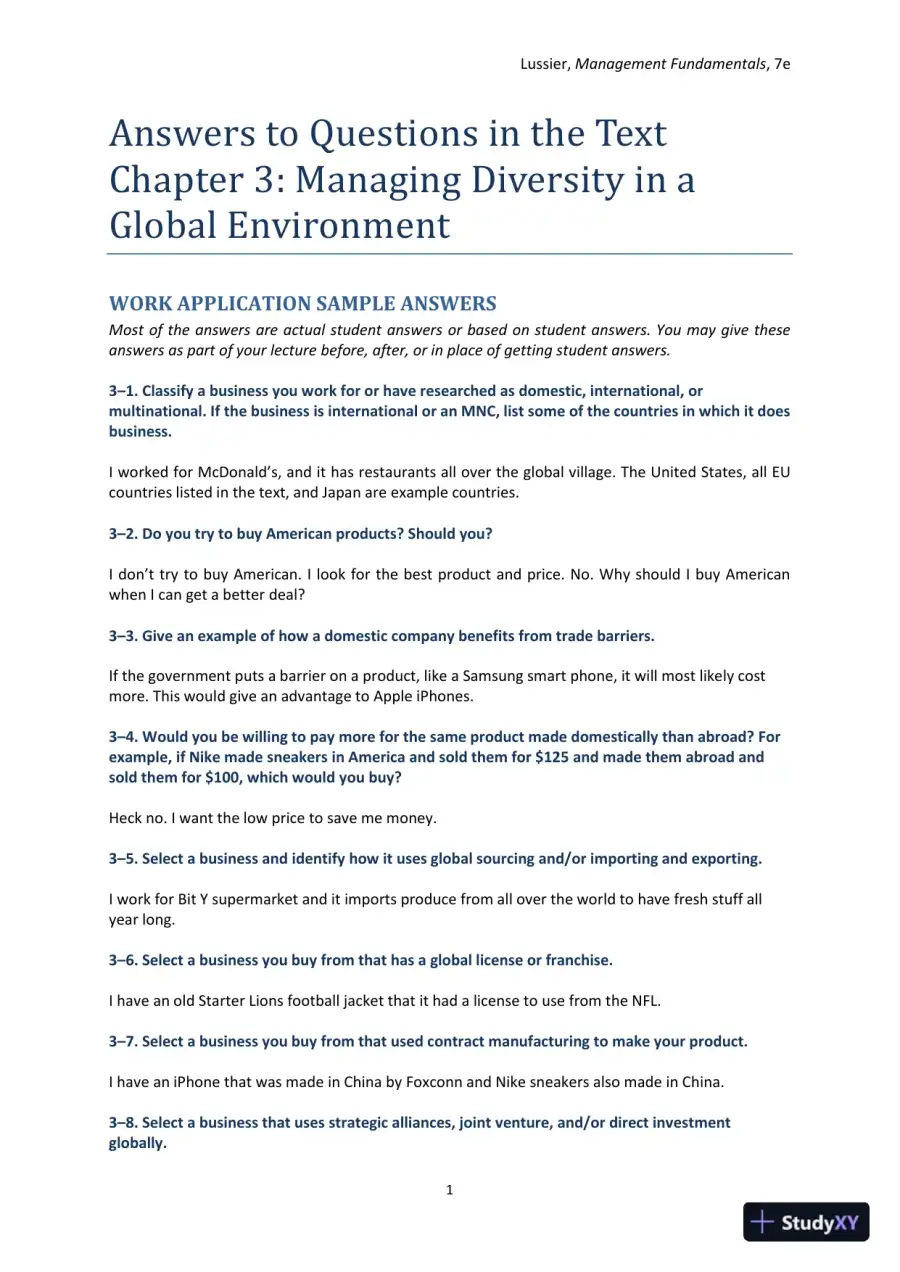Management Fundamentals: Concepts, Applications, and Skill Development 7th Edition Solution Manual, page 18