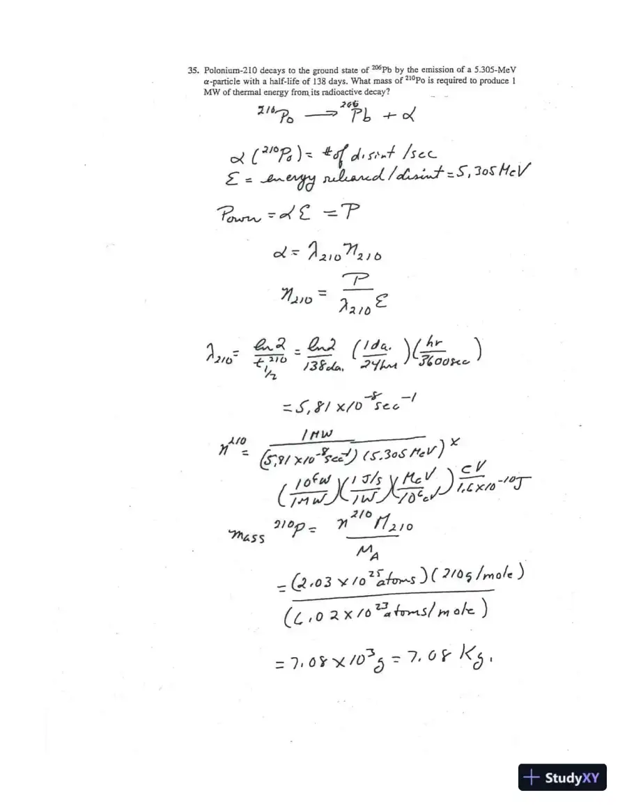 Solution Manual for Introduction to Nuclear Engineering, 4th Edition, page 11