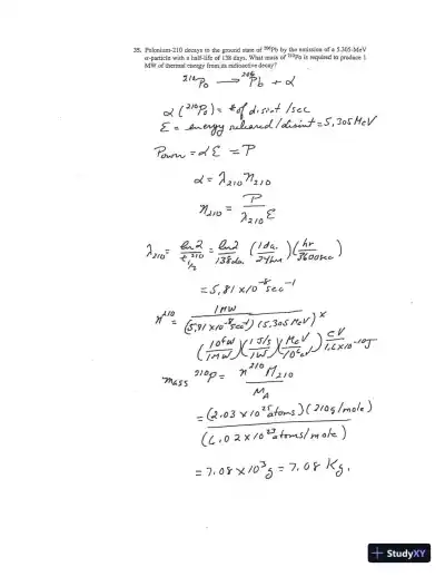 Solution Manual for Introduction to Nuclear Engineering, 4th Edition - Page 11 preview image