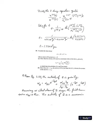 Solution Manual for Introduction to Nuclear Engineering, 4th Edition - Page 13 preview image