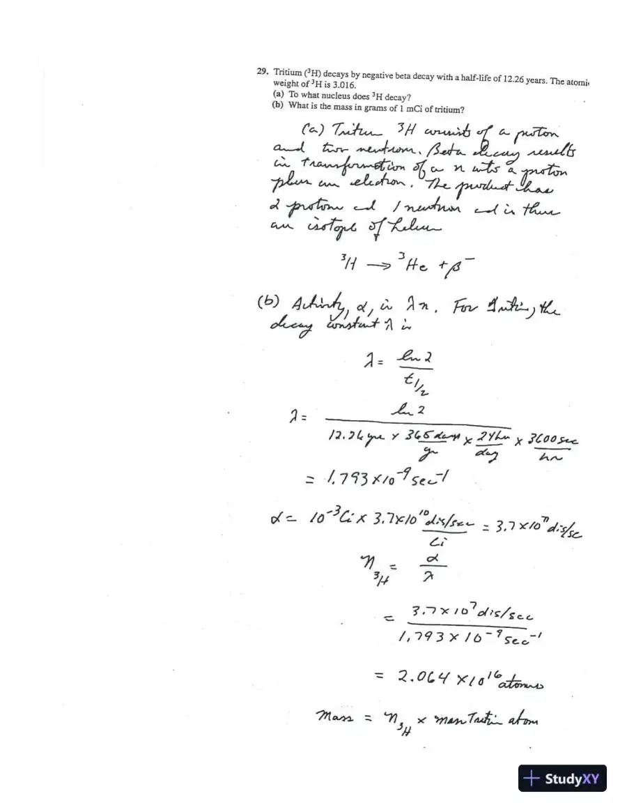 Solution Manual for Introduction to Nuclear Engineering, 4th Edition, page 8
