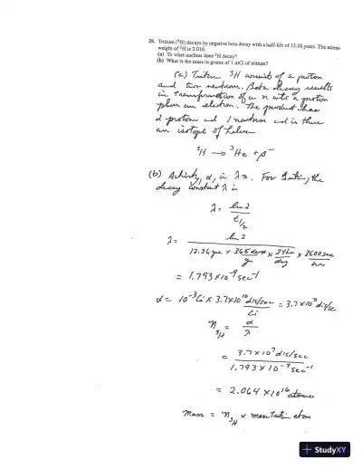 Solution Manual for Introduction to Nuclear Engineering, 4th Edition - Page 8 preview image