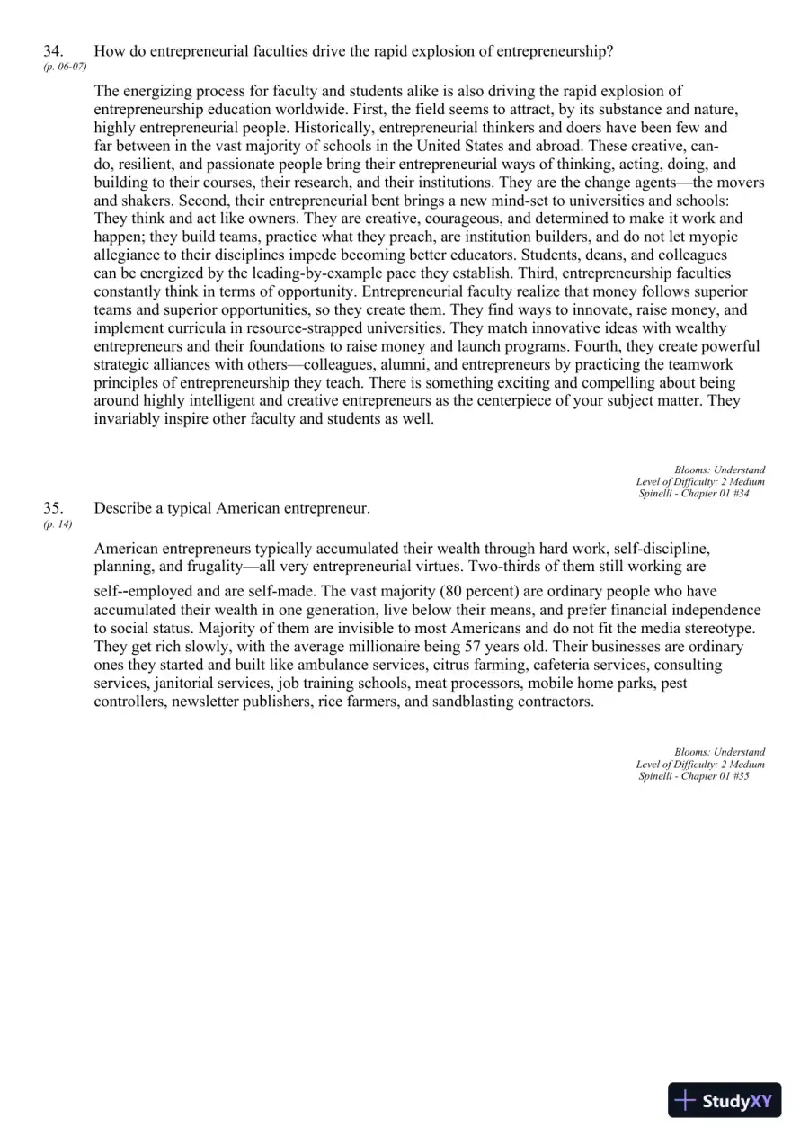 New Venture Creation: Entrepreneurship for the 21st Century 10th Edition Test Bank, page 11