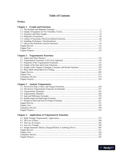 Solution Manual For Trigonometry: A Unit Circle Approach, 10th Edition - Page 3 preview image