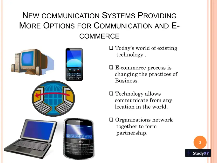 New Communication Systems: Providing More Options For Communication And E-Commerce - COMM/470, page 3