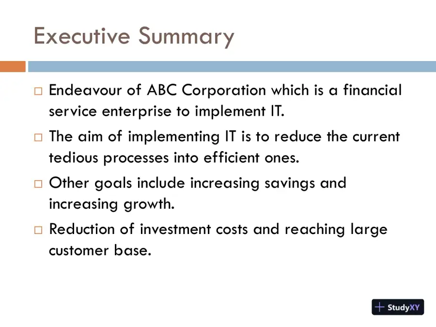 ABC Corporation Integration To IT - Project Proposal, page 3