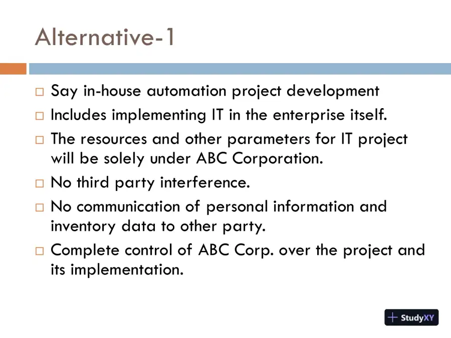 ABC Corporation Integration To IT - Project Proposal, page 4