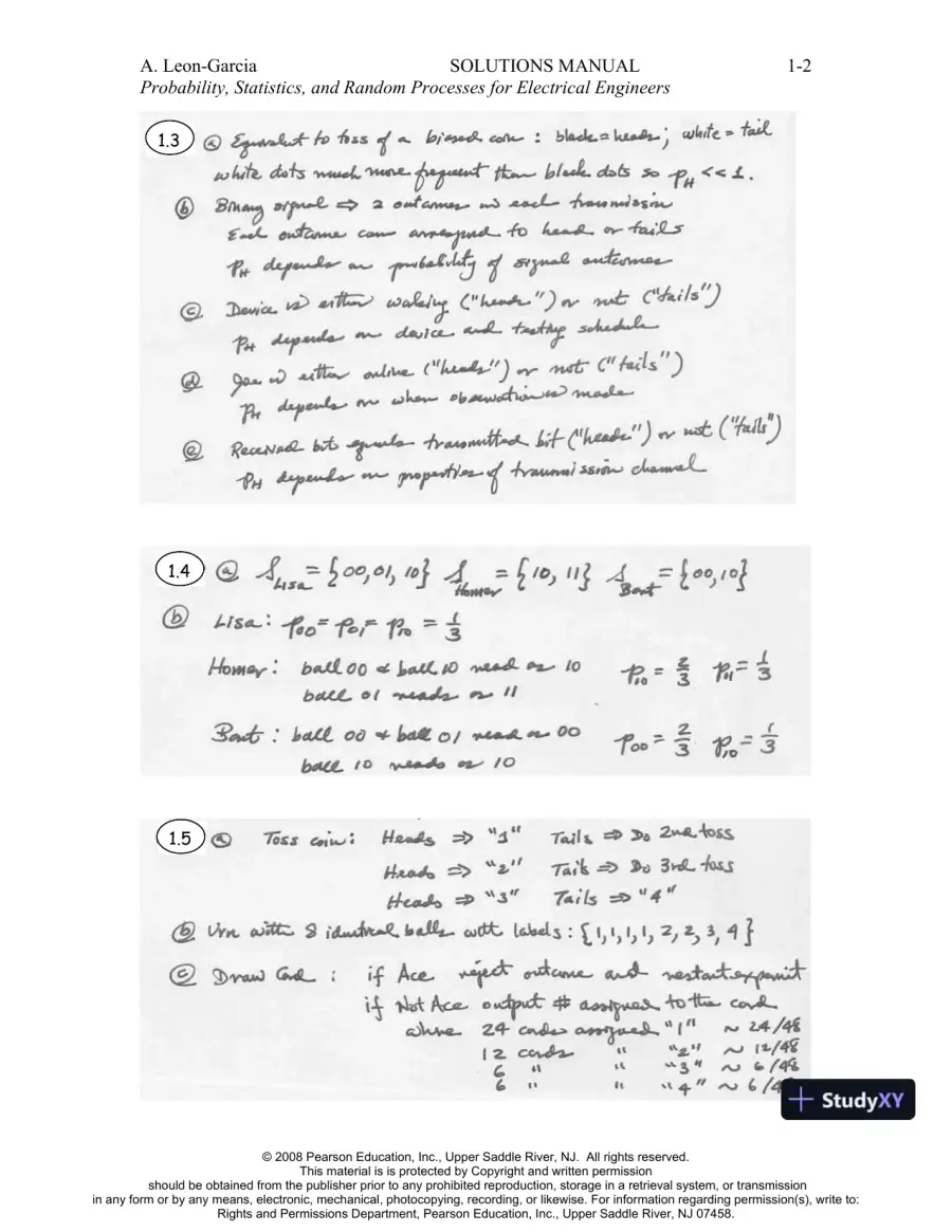 Solution Manual For Probability, Statistics, And Random Processes For Electrical Engineering, 3rd Edition, page 3