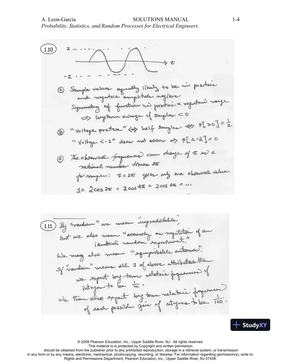 Solution Manual For Probability, Statistics, And Random Processes For Electrical Engineering, 3rd Edition, page 5