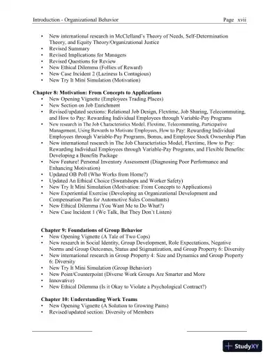 Solution Manual for Organizational Behavior, 18th Edition - Page 7 preview image