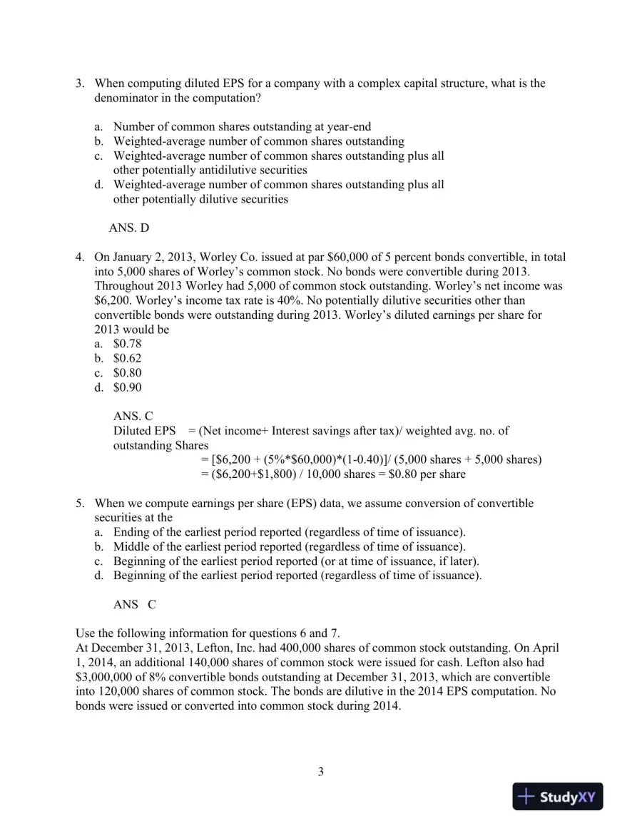 ACCT 3432 and ACCT 5134 Exam 3, Fall 2013, page 4