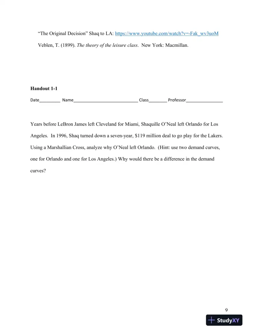 Class Notes For Sports Economics, 1st Edition, page 10