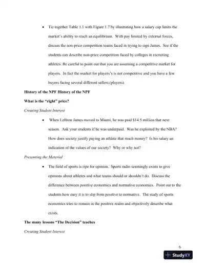 Class Notes For Sports Economics, 1st Edition - Page 7 preview image