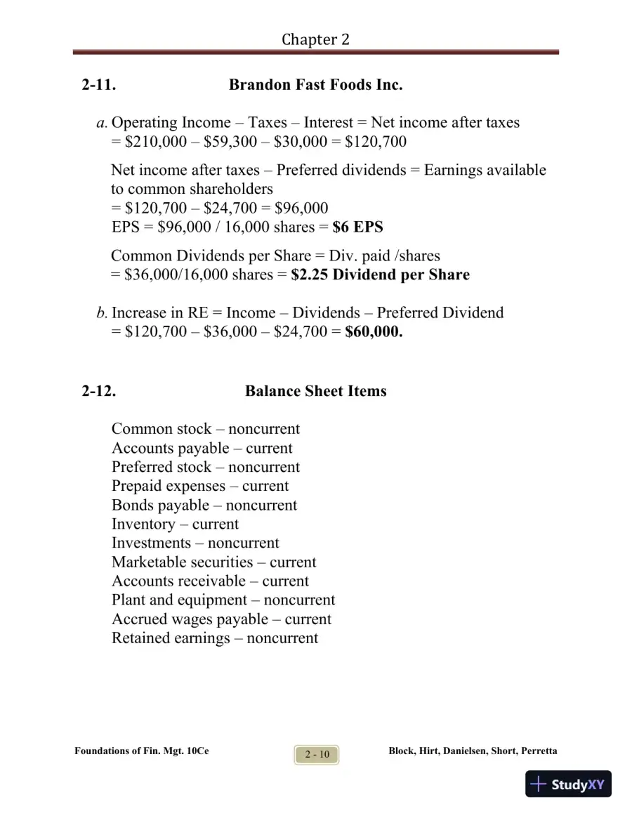 Foundations of Financial Management Tenth Canadian Edition Solution Manual, page 15