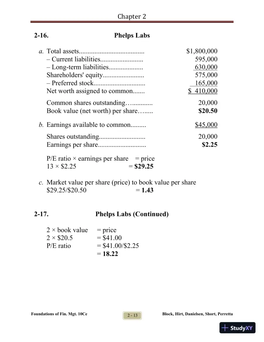 Foundations of Financial Management Tenth Canadian Edition Solution Manual, page 18