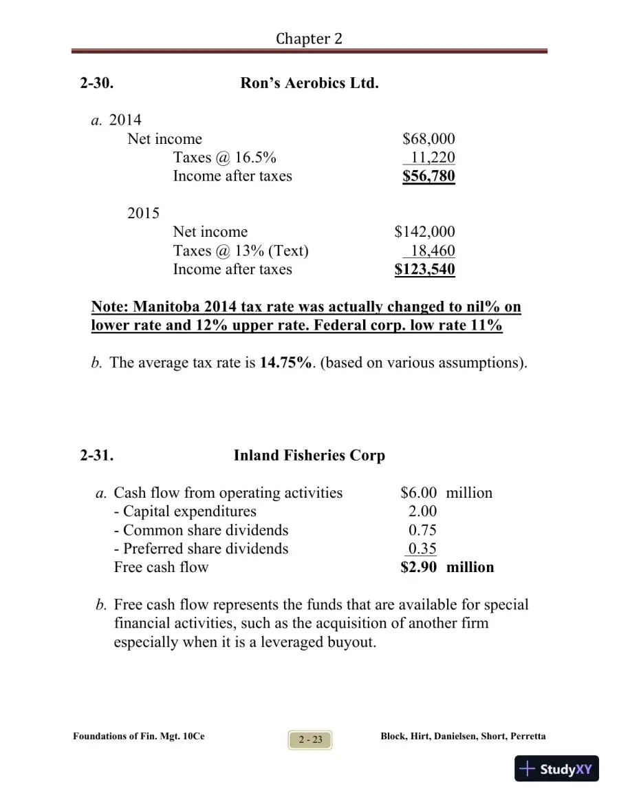 Foundations of Financial Management Tenth Canadian Edition Solution Manual, page 28