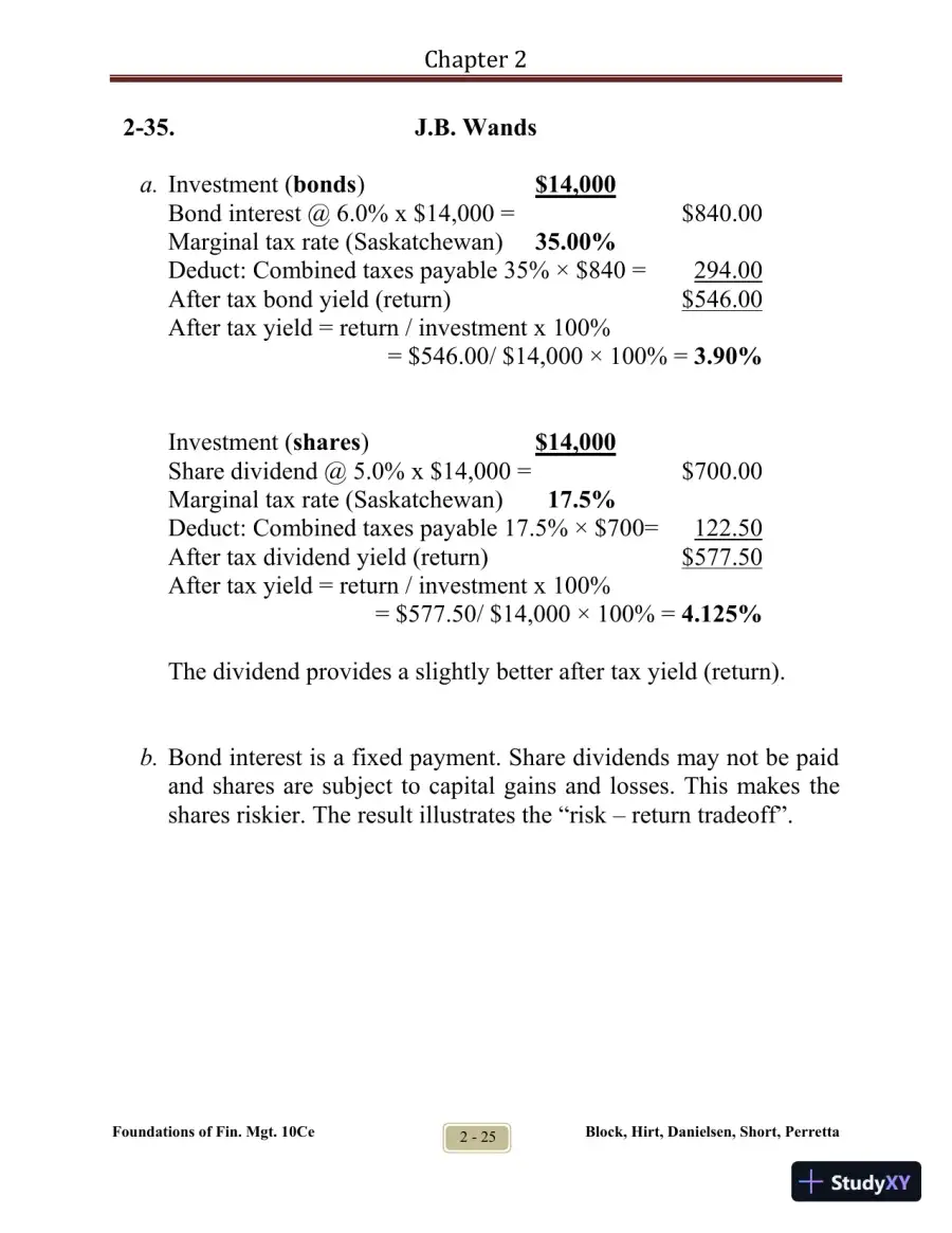 Foundations of Financial Management Tenth Canadian Edition Solution Manual, page 30