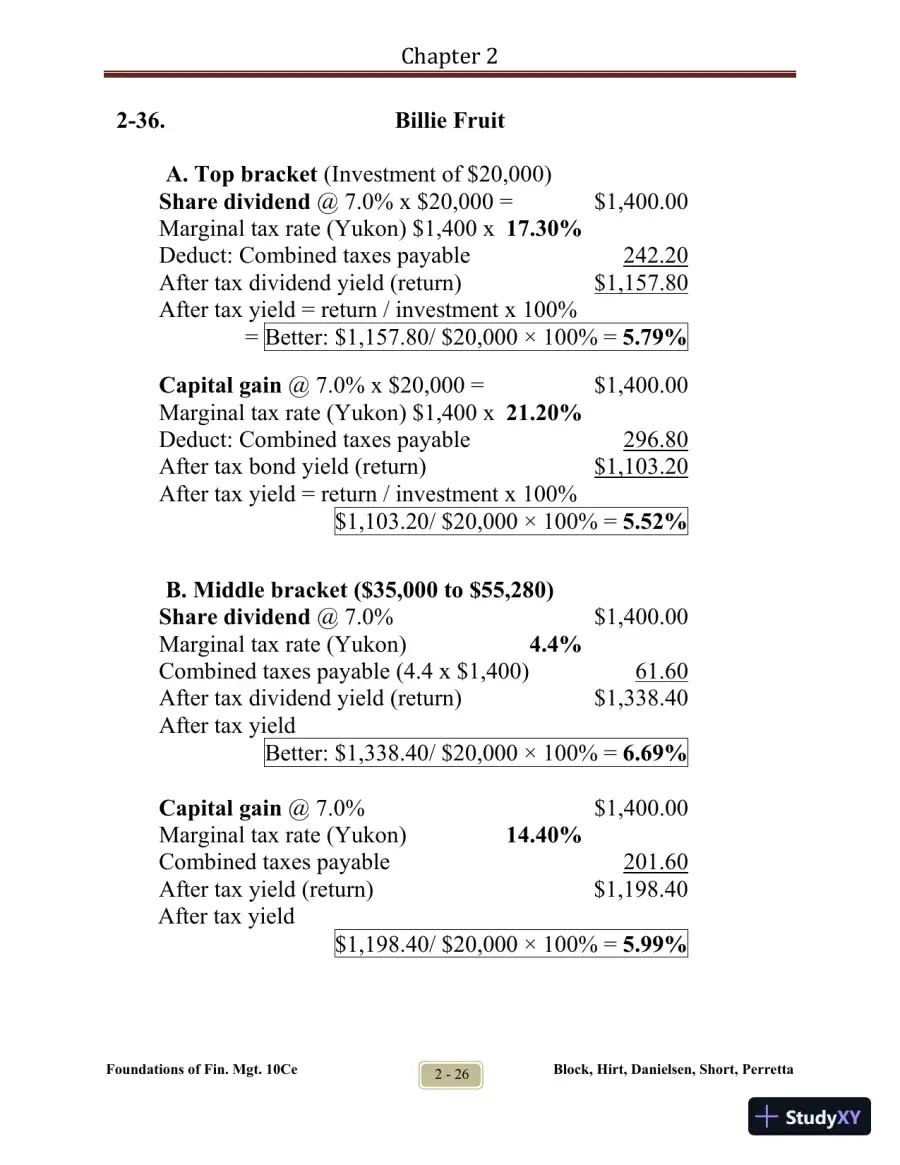 Foundations of Financial Management Tenth Canadian Edition Solution Manual, page 31