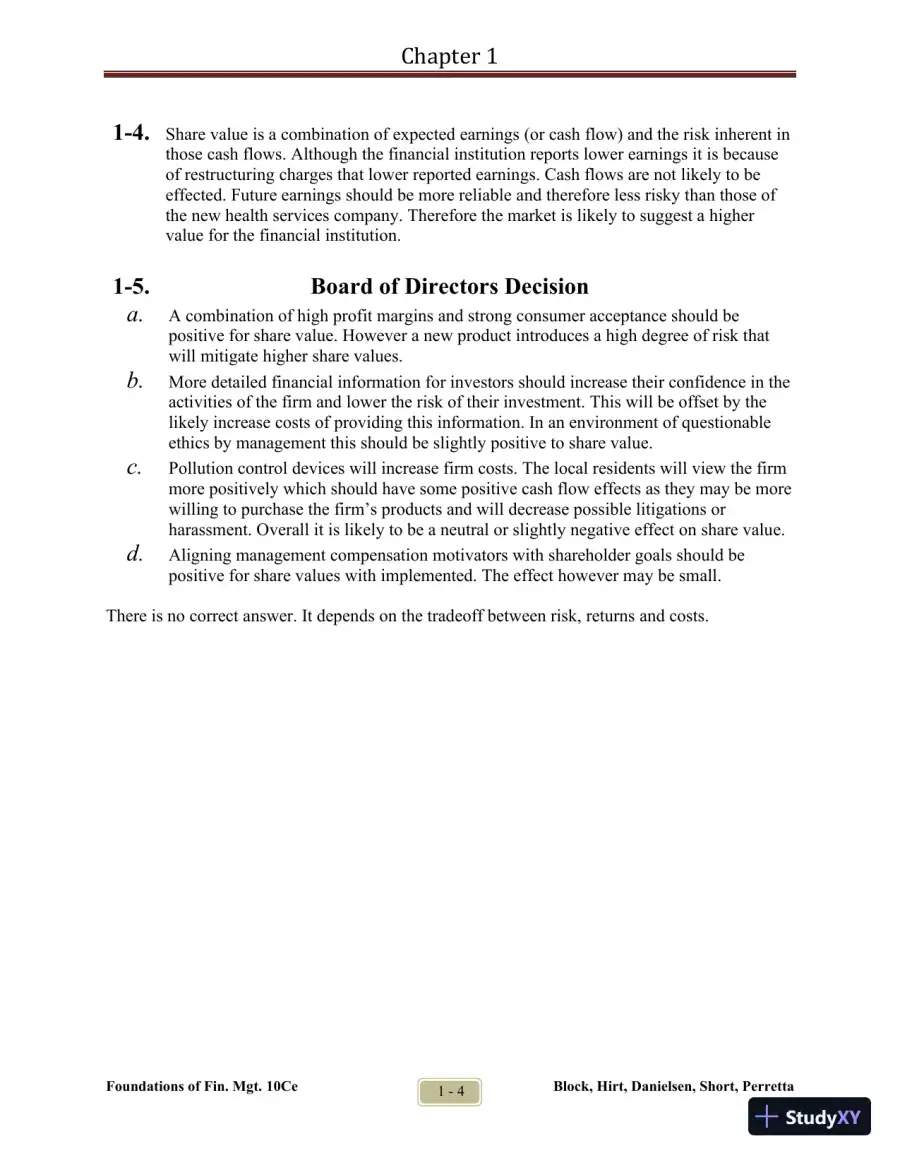 Foundations of Financial Management Tenth Canadian Edition Solution Manual, page 5