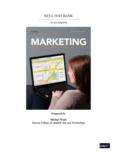 Marketing , 5th Edition Test Bank - Page 1 preview image