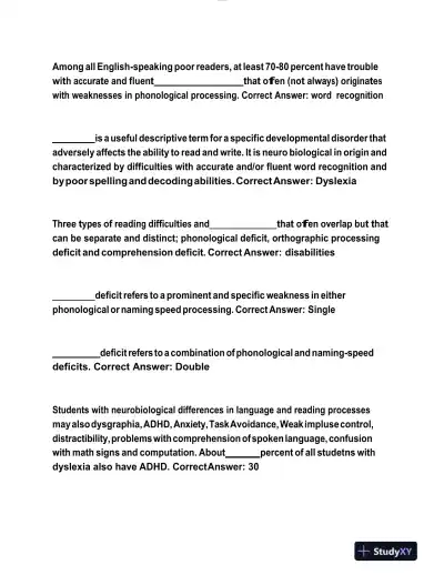 2023 NR601 LETRS Unit 1 Session 6 With Answers (68 Solved Questions) - Page 3 preview image