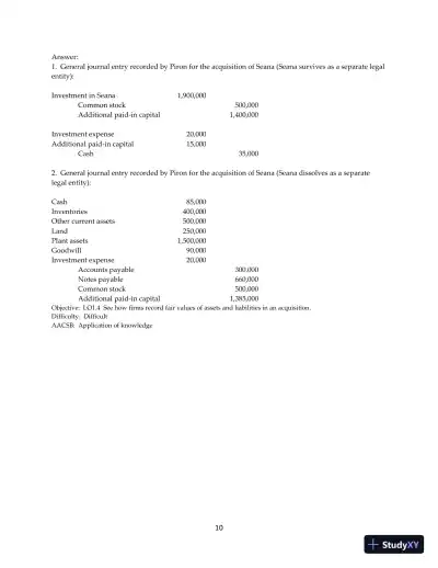 Test Bank for Advanced Accounting, 13th Edition - Page 11 preview image