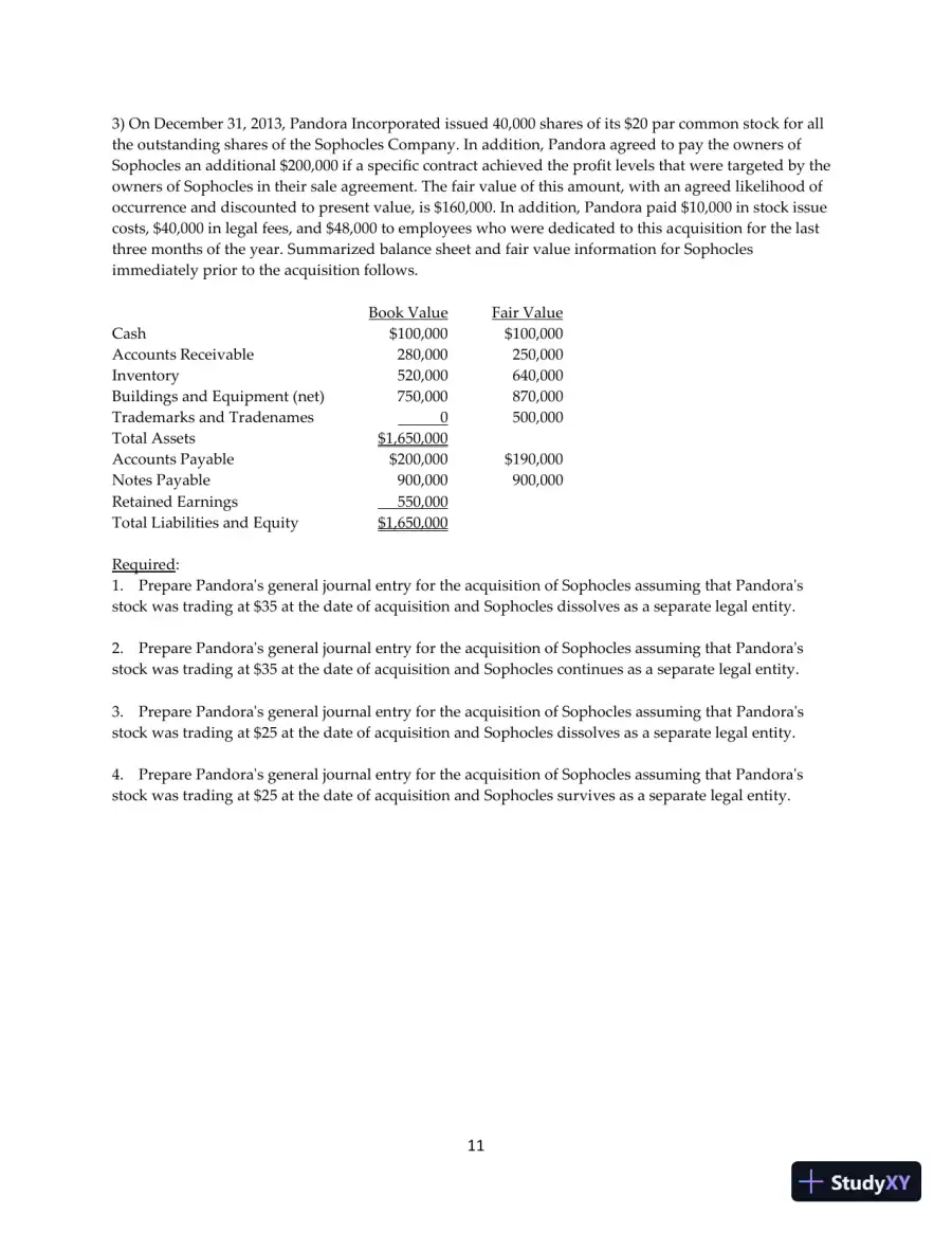 Test Bank for Advanced Accounting, 13th Edition, page 12