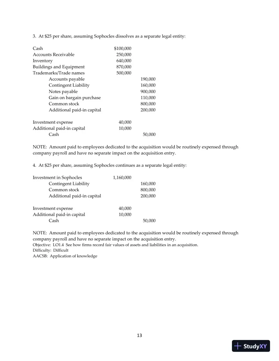 Test Bank for Advanced Accounting, 13th Edition, page 14