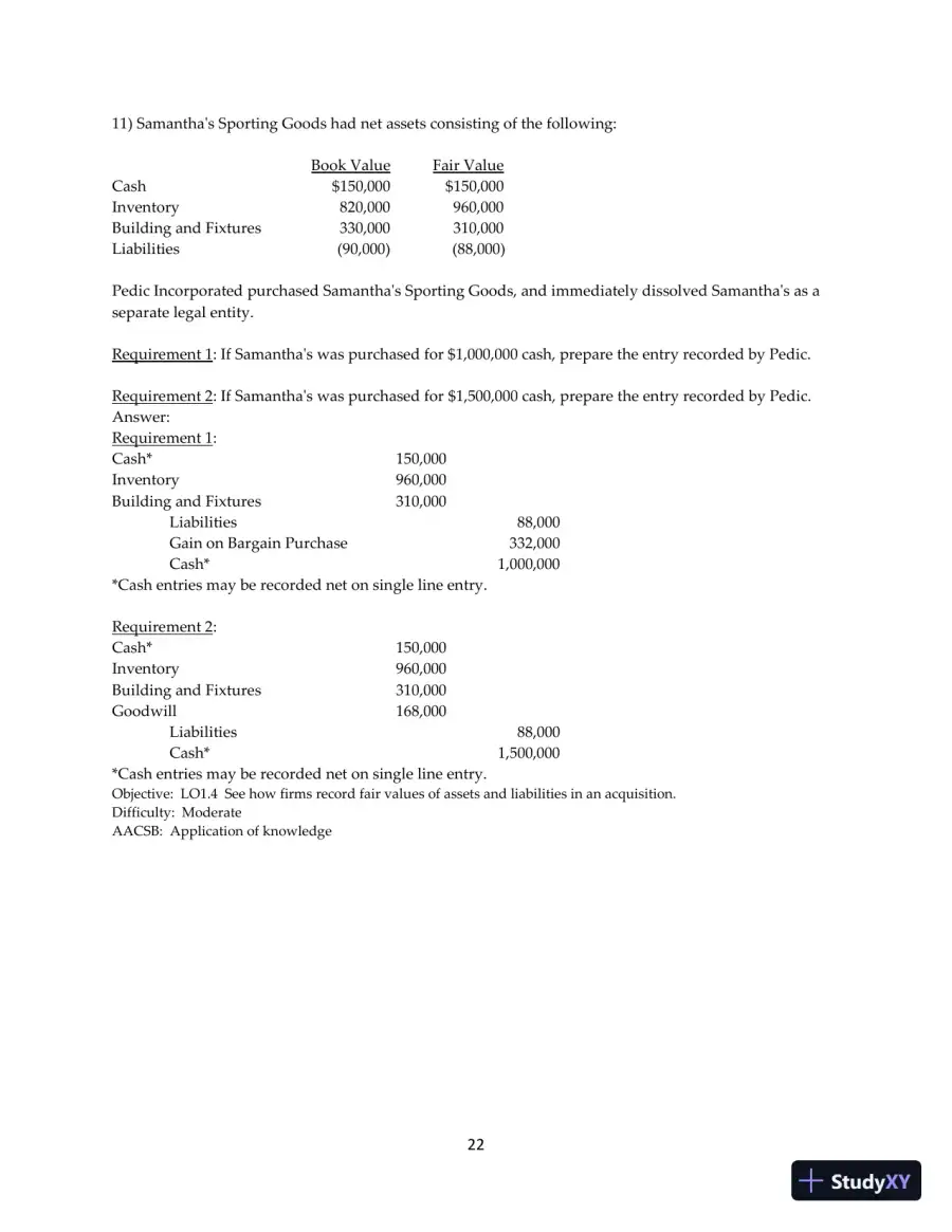 Test Bank for Advanced Accounting, 13th Edition, page 23