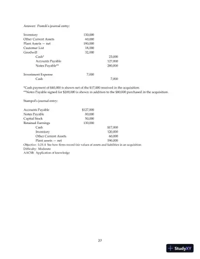 Test Bank for Advanced Accounting, 13th Edition - Page 28 preview image