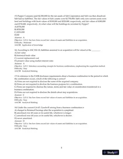 Test Bank for Advanced Accounting, 13th Edition - Page 6 preview image