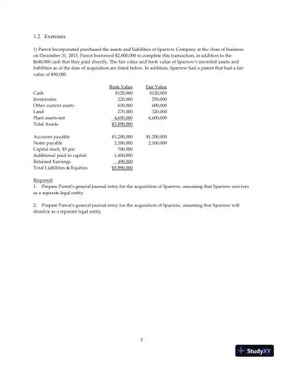 Test Bank for Advanced Accounting, 13th Edition - Page 8 preview image