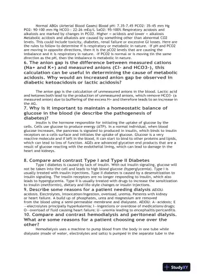 2022-2023 WGU D236 Pathophysiology Exam - Study Guide with Answers (108 Solved Questions) - Page 5 preview image