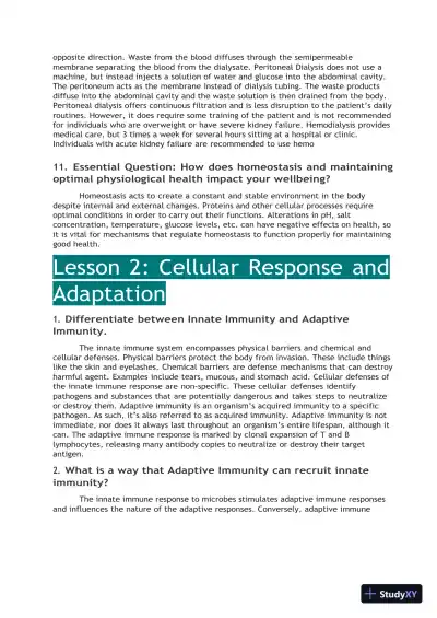 2022-2023 WGU D236 Pathophysiology Exam - Study Guide with Answers (108 Solved Questions) - Page 6 preview image