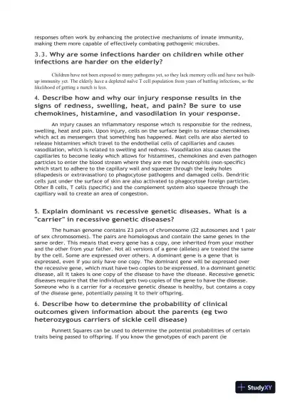 2022-2023 WGU D236 Pathophysiology Exam - Study Guide with Answers (108 Solved Questions) - Page 7 preview image