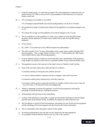 Solution Manual for Statistics for Business and Economics, 11th Edition - Page 10 preview image