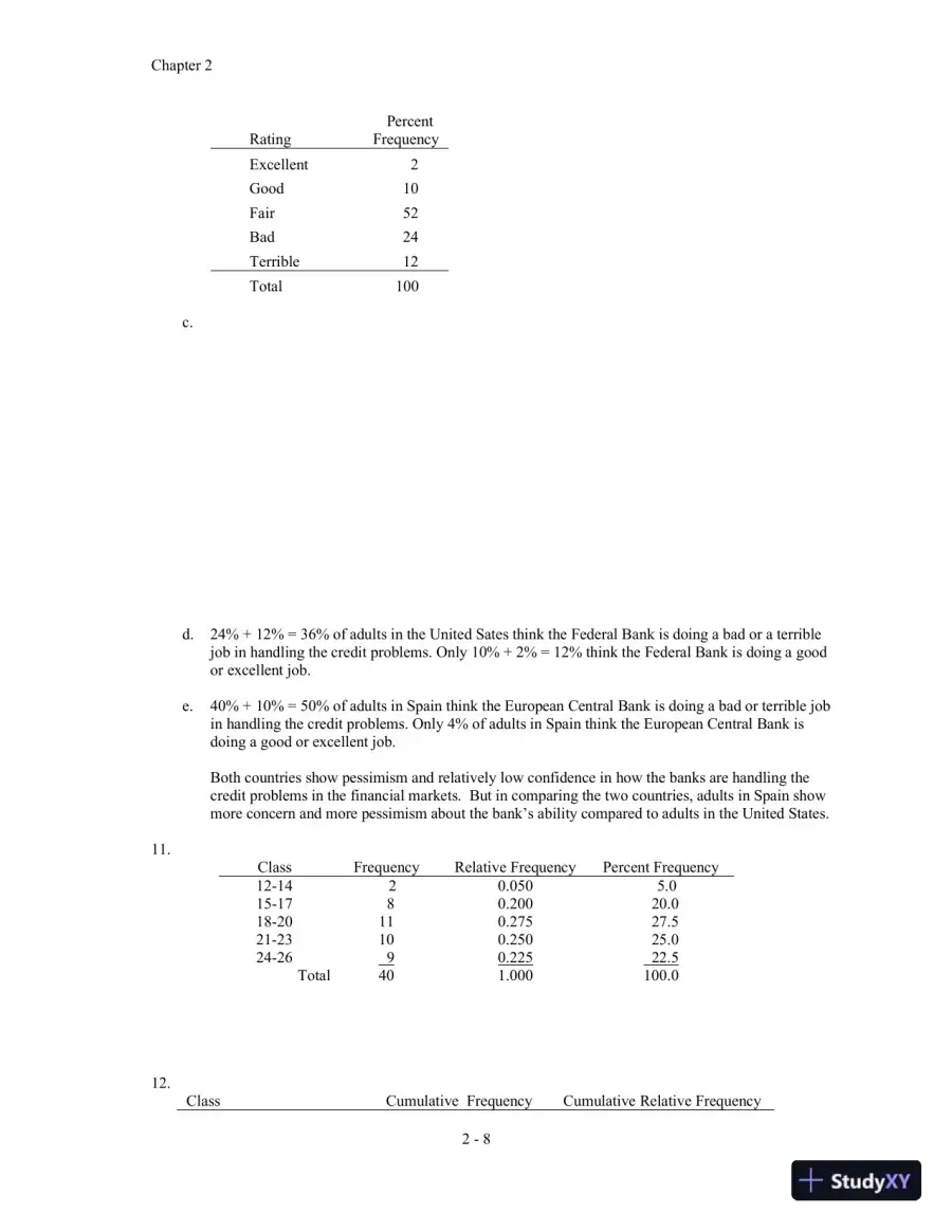 Solution Manual for Statistics for Business and Economics, 11th Edition, page 20