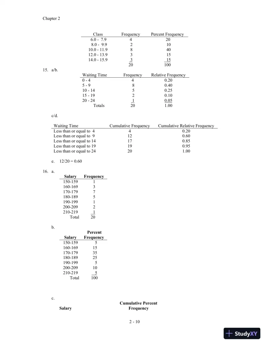 Solution Manual for Statistics for Business and Economics, 11th Edition, page 22